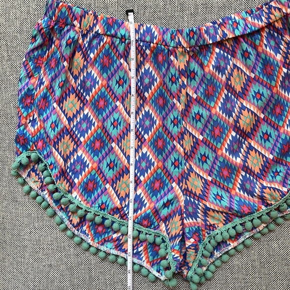 🎉 Vintage 70s inspired Confetti High wasted Pom Pom shorts, Size: L - Picture 15 of 17